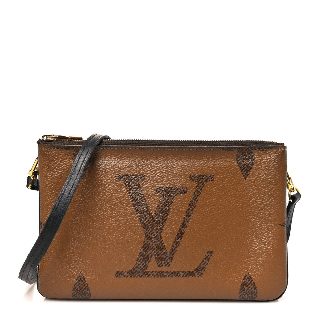 Reverse Monogram Giant Double Zip Pochette