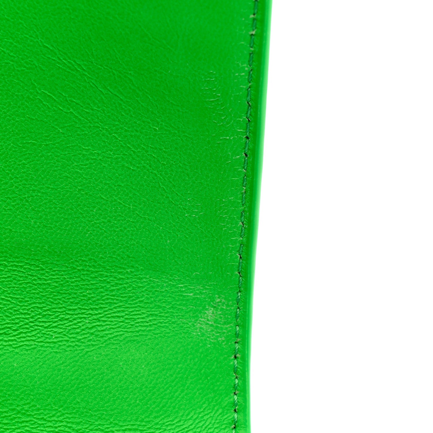 Shiny Calfskin Strass Crocodile Embossed Hourglass Top Handle Bag XS Fluo Green