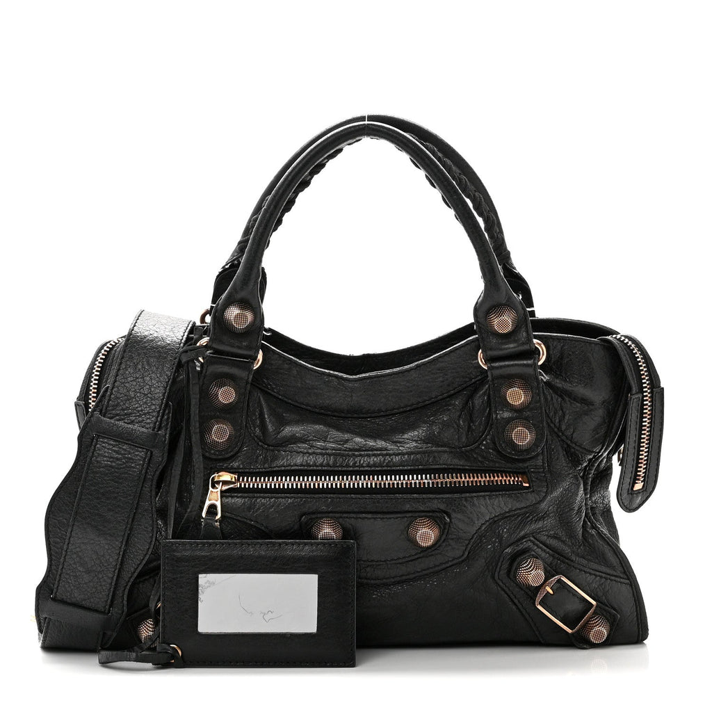 Agneau Giant 21 Rose Gold Hardware City Black