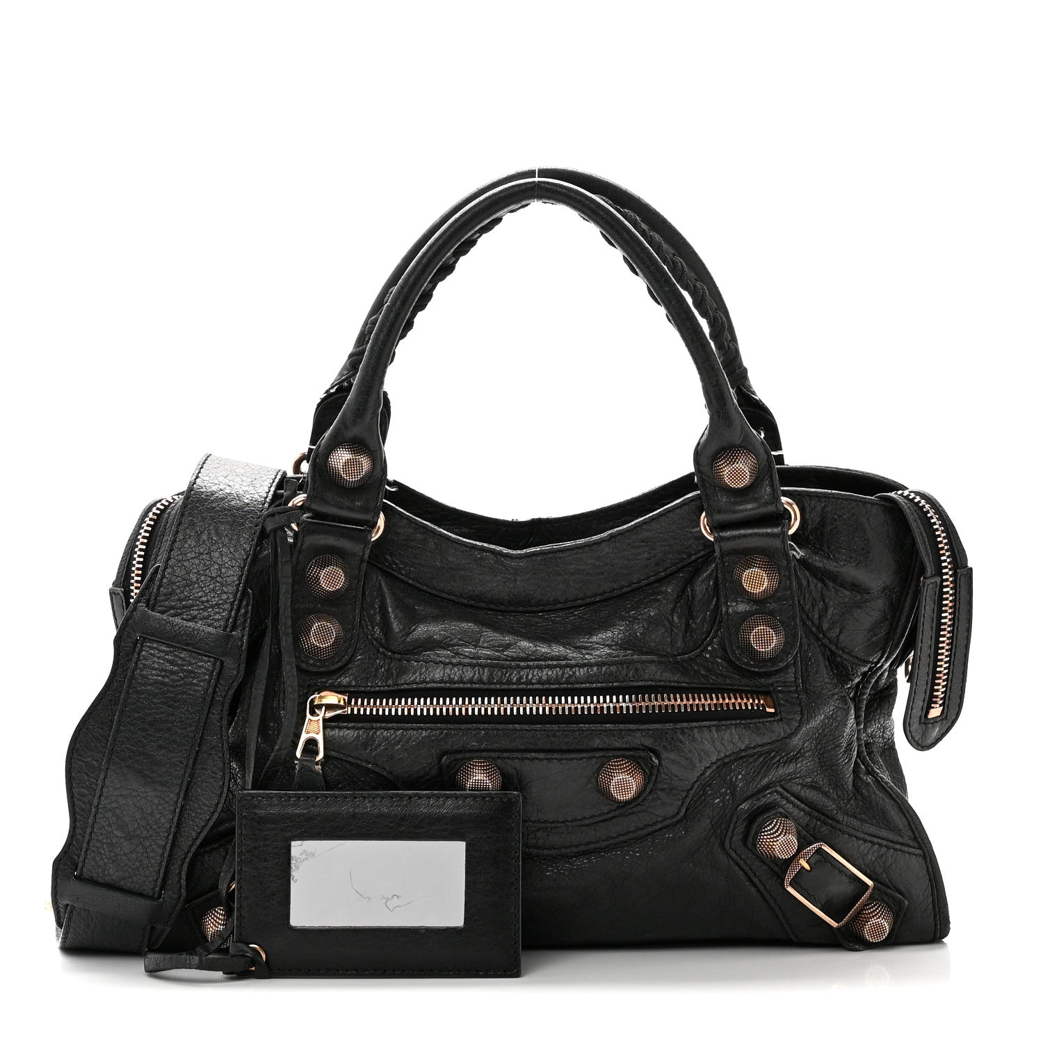 Agneau Giant 21 Rose Gold Hardware City Black