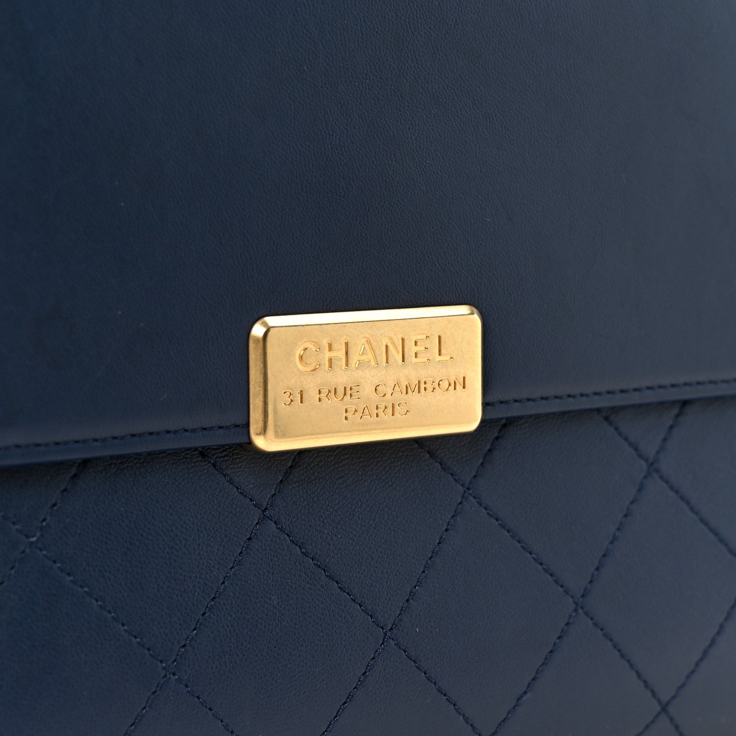 Lambskin Stitched Coco Luxe Medium Flap Blue