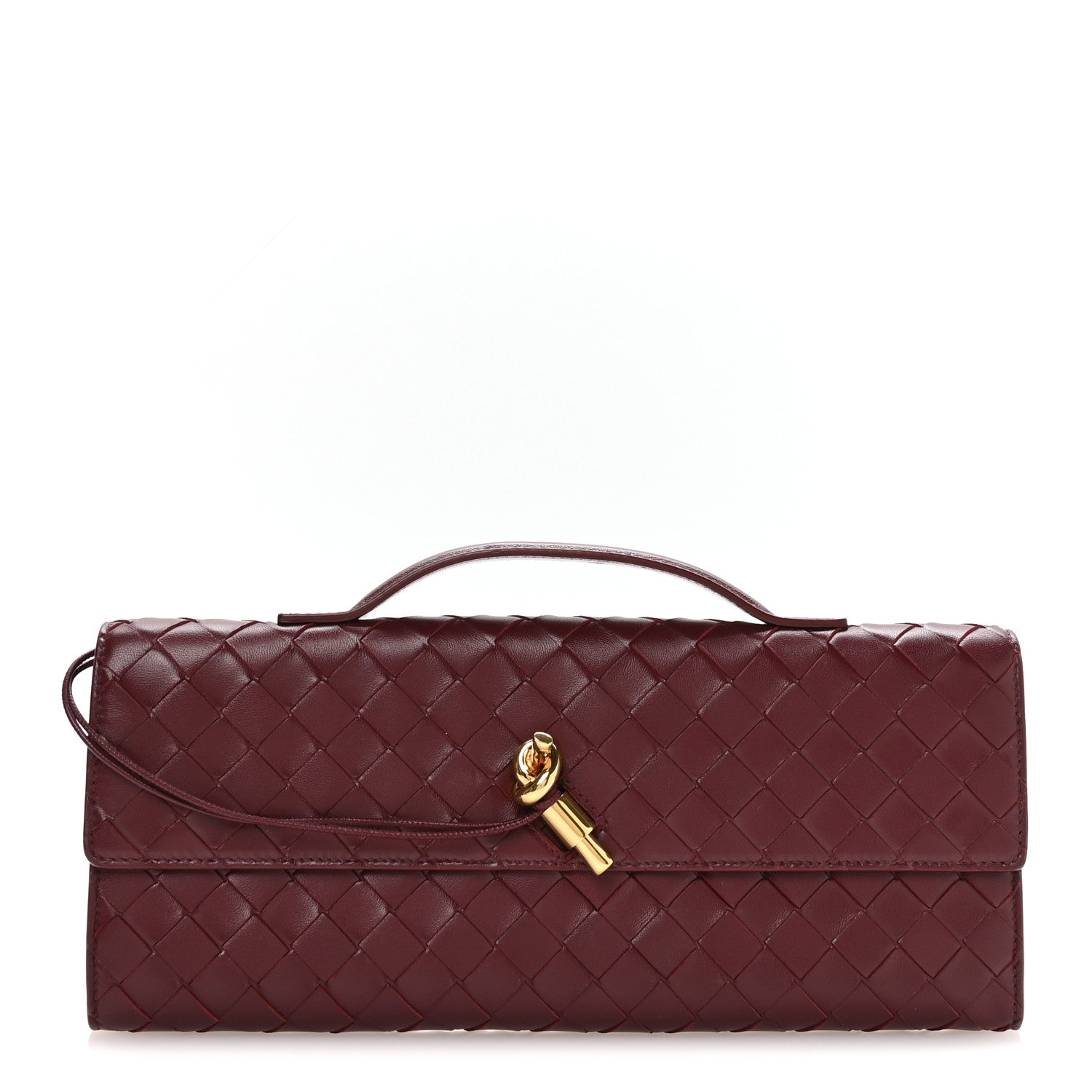 Nappa Intrecciato Long Andiamo Top Handle Clutch Barolo