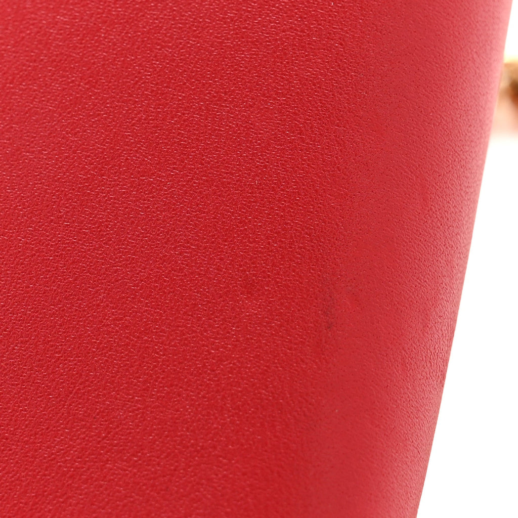 Calfskin Chain Louise MM Red