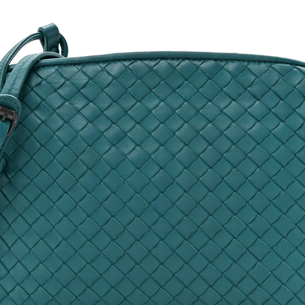 Nappa Intrecciato Nodini Crossbody Messenger Mallard