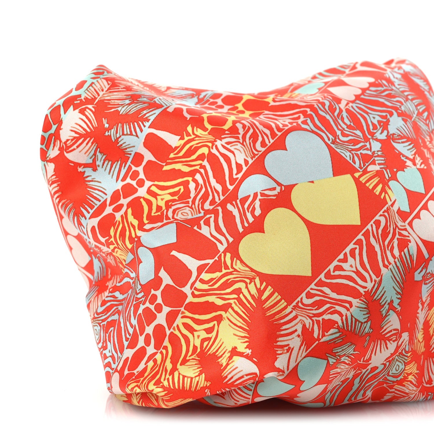 Silk Balusoie Vache Hunter La Promenade du Matin Bandana Bag Orange Poppy Fauve