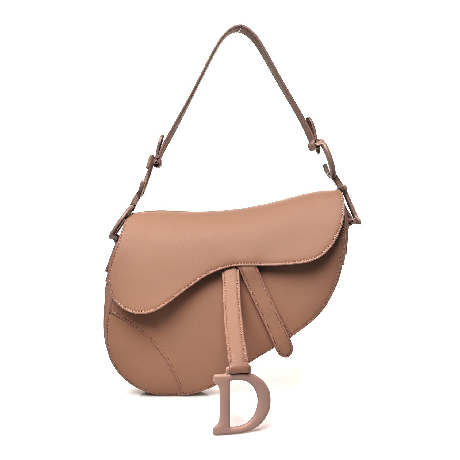 Ultra Matte Calfskin Saddle Bag Blush
