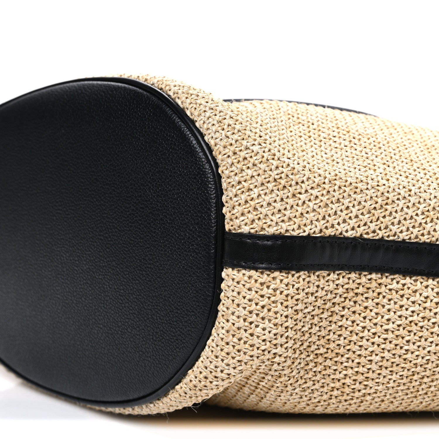Raffia Saint Jacques Tote Black