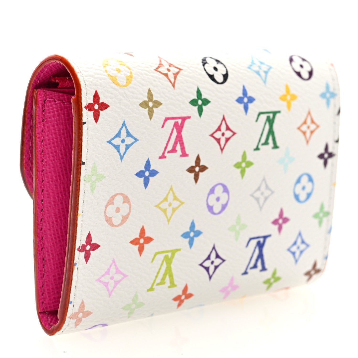 LV X TM Monogram Multicolor Rosalie Coin Purse White Kawaii Pink