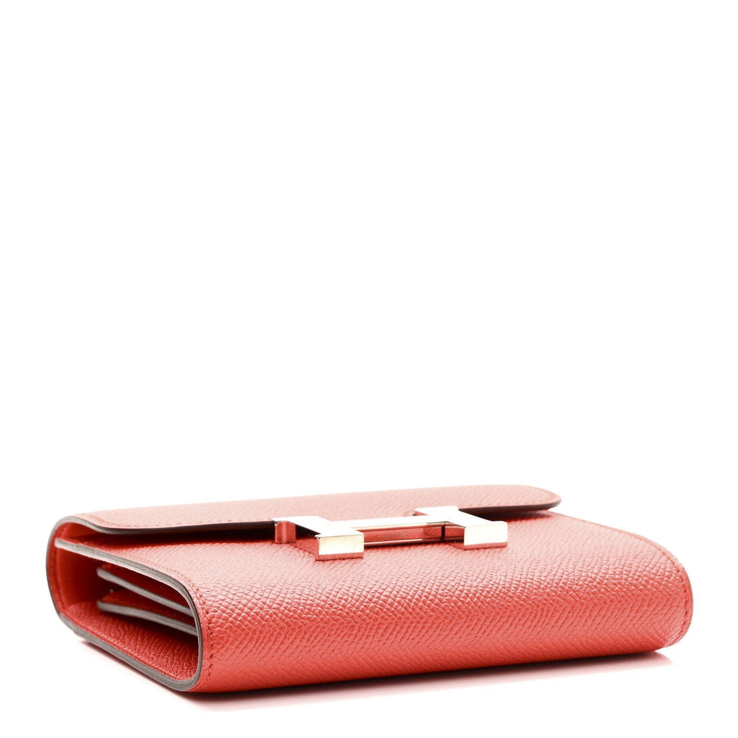 Epsom Enamel Constance Short Wallet Capucine Bleu Brighton