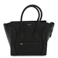 Drummed Calfskin Micro Luggage Black