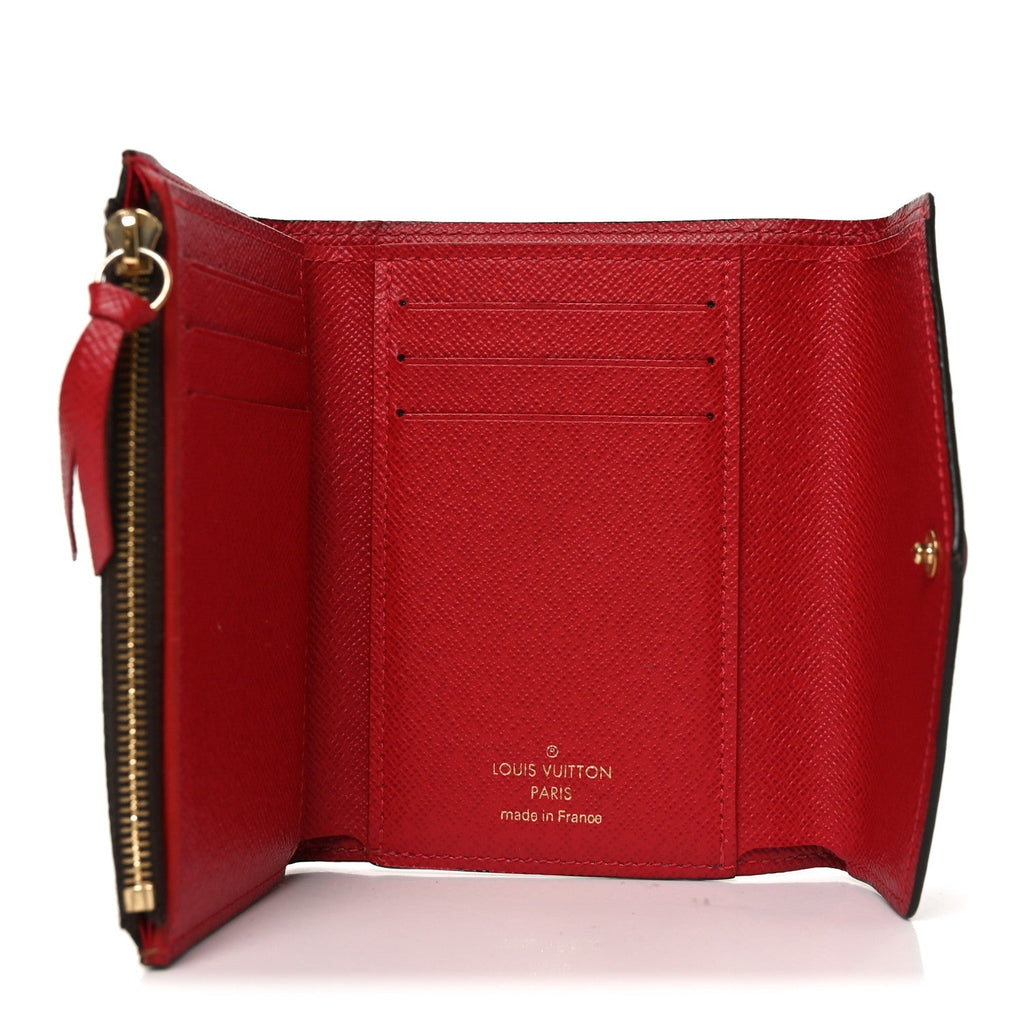 Damier Ebene Victorine Wallet Red