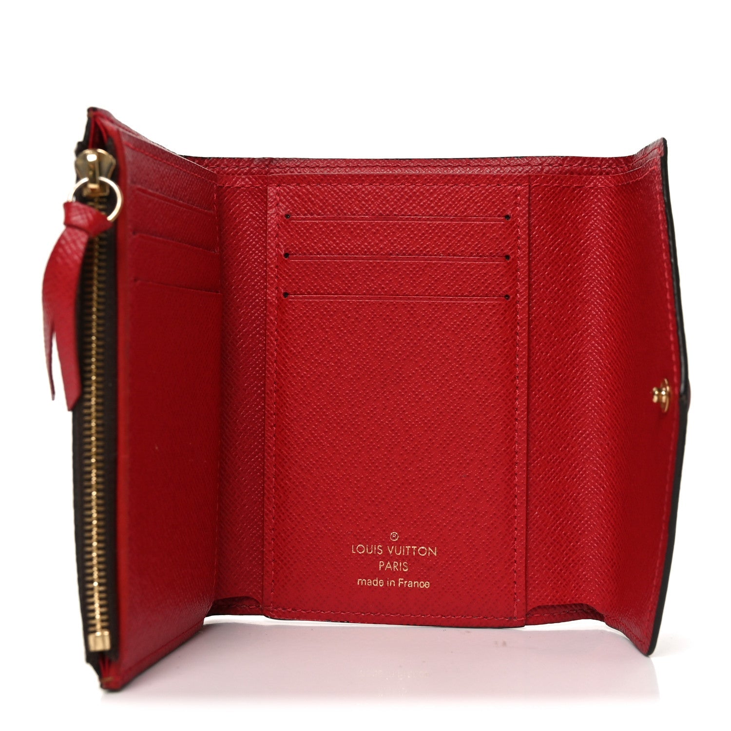 Damier Ebene Victorine Wallet Red