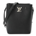 Calfskin Nano Lockme Bucket Black