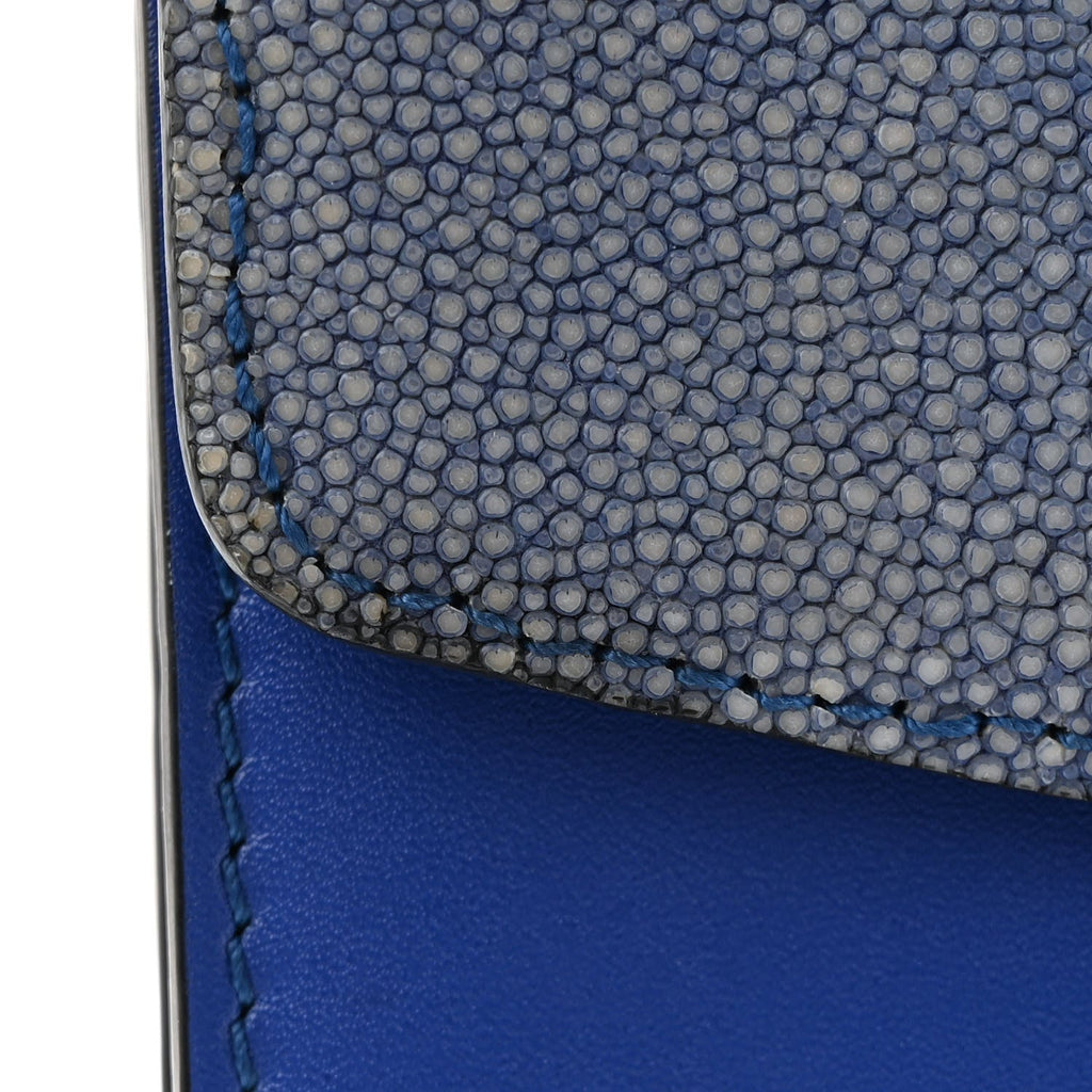 Galuchat Calfskin Serpenti Forever Crossbody Bag Blue