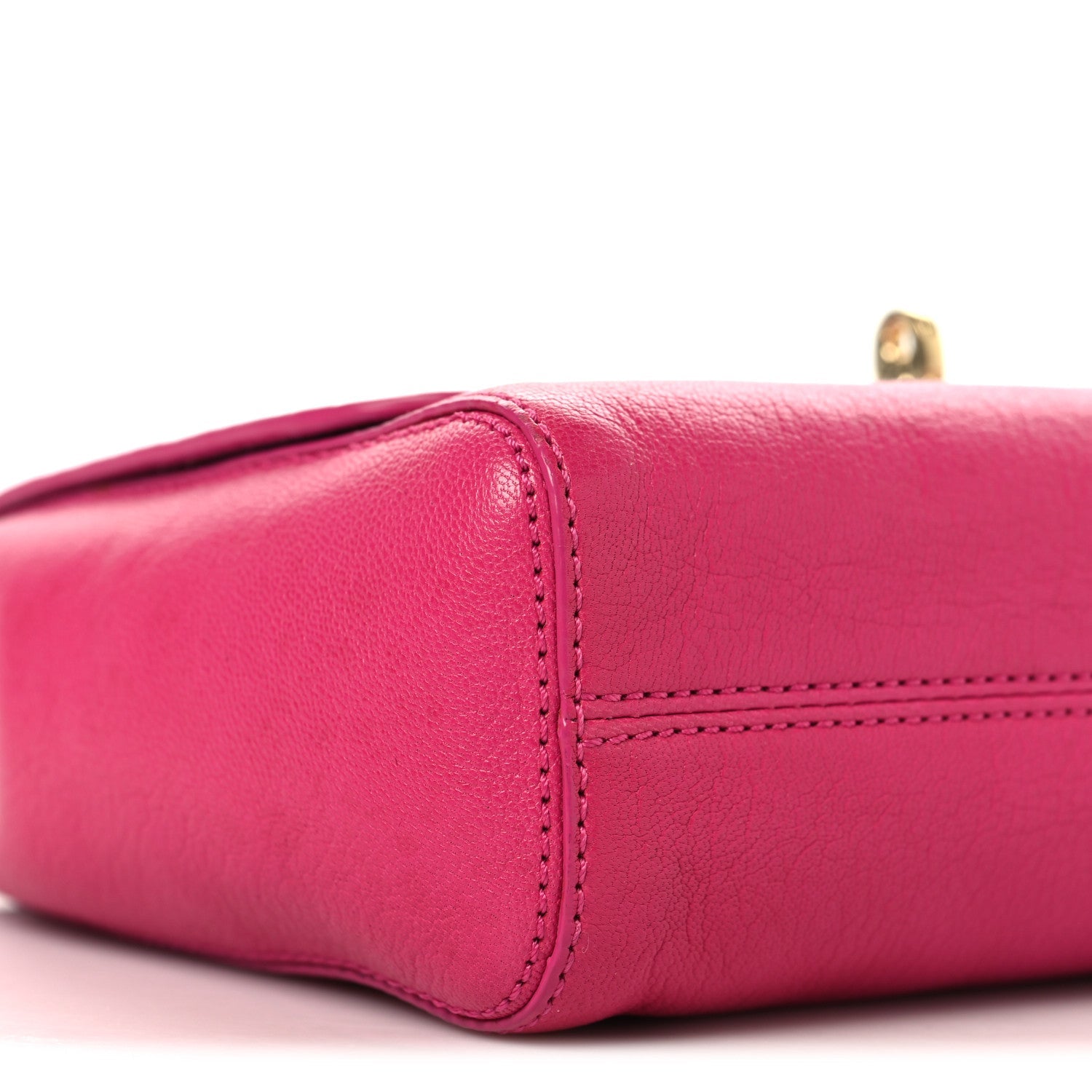 Small Classic Grain Calfskin Small Lily Flap Pink