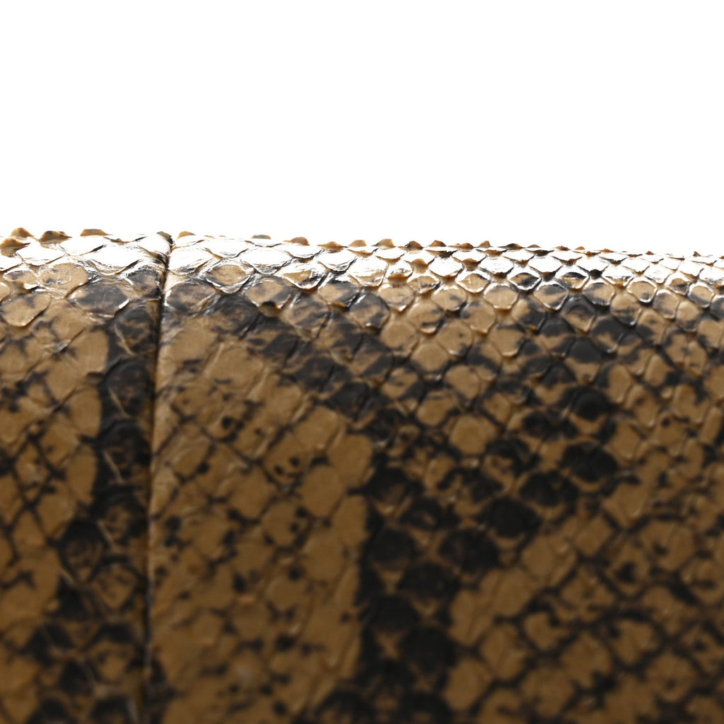 Roxy Snakeskin Blondie Chain Shoulder Flap Bag Roccia