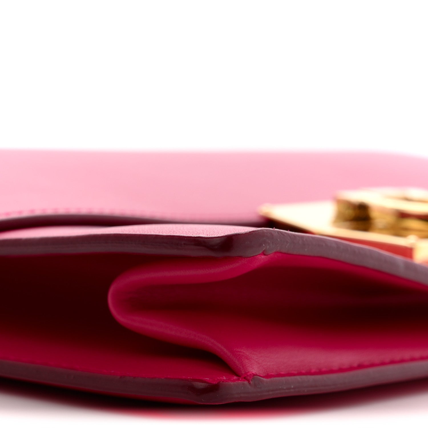 Smooth Calfskin Aileen Gancio Lock Shoulder Bag Pink