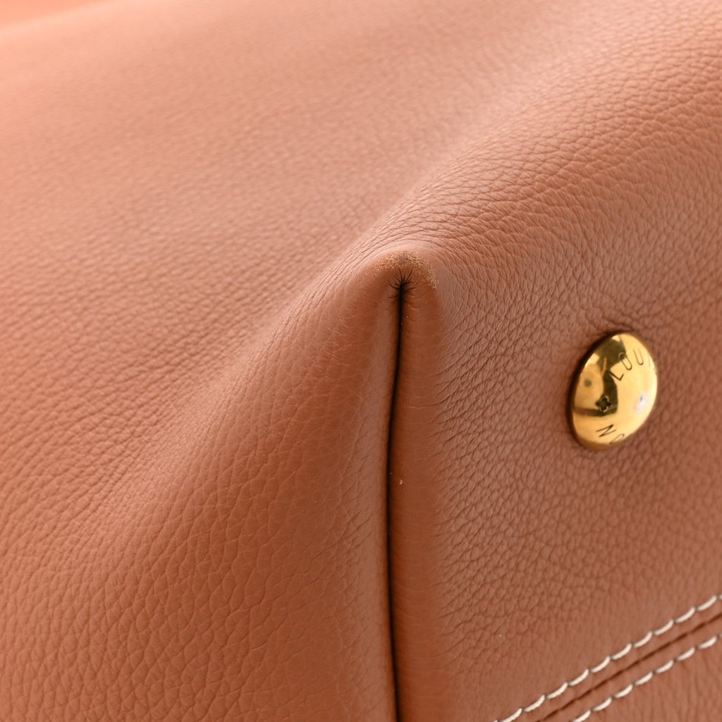 Grained Calfskin Low Key Hobo PM Cognac