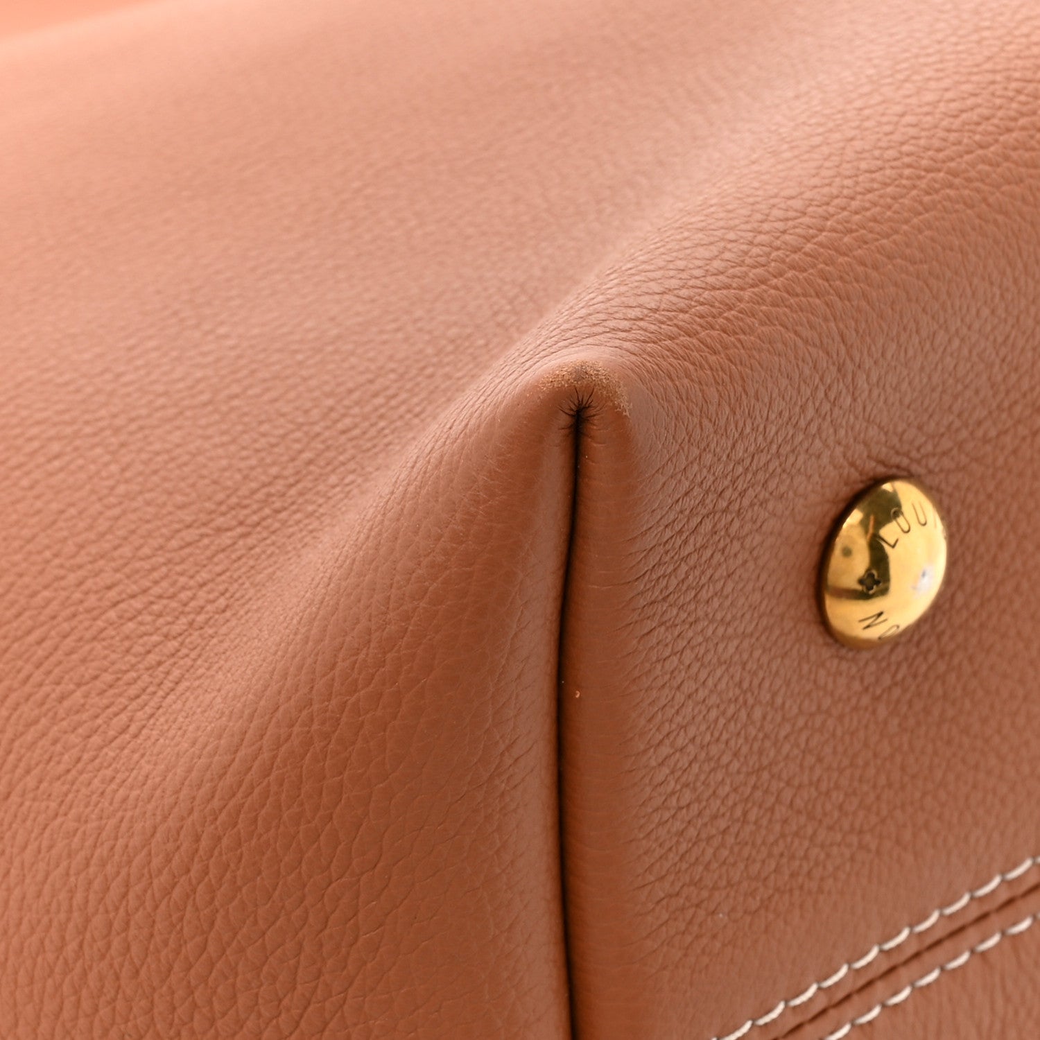 Grained Calfskin Low Key Hobo PM Cognac