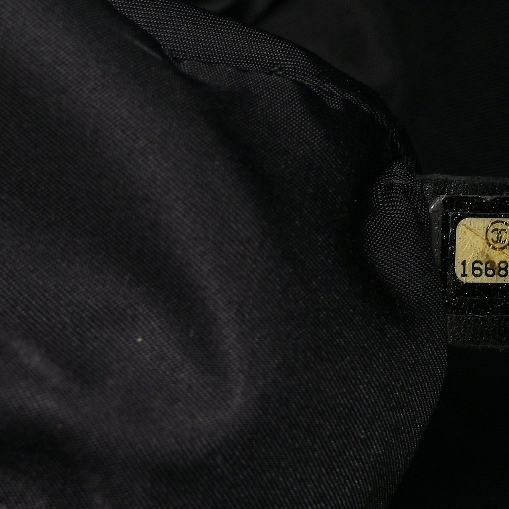 Coated Canvas Quilted Large Paris Biarritz Tote Black