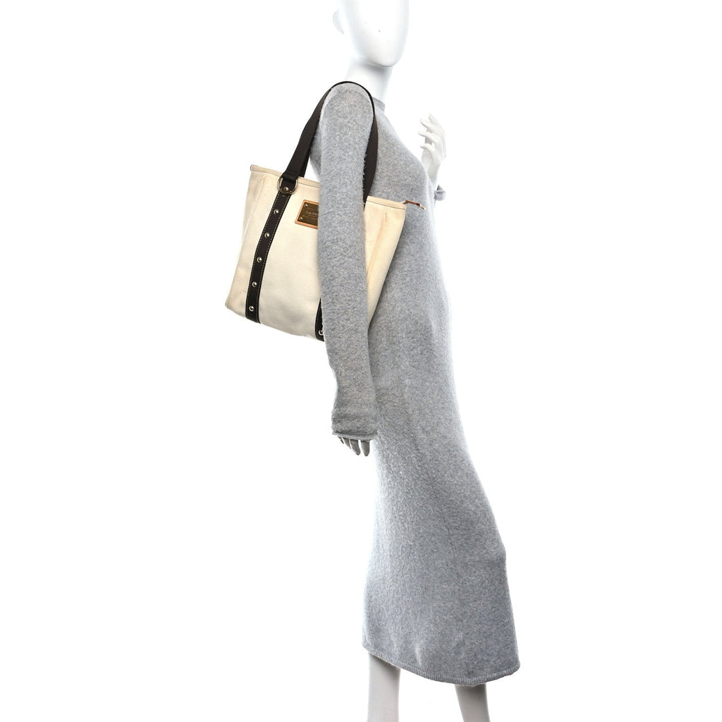Toile Antigua Cabas MM Tote White