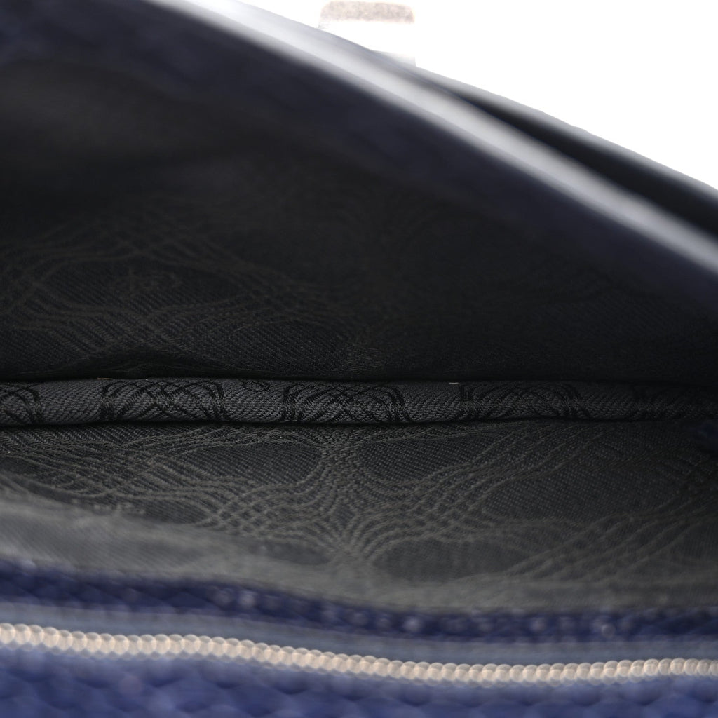 Snakeskin PS1 Pochette Clutch Blue