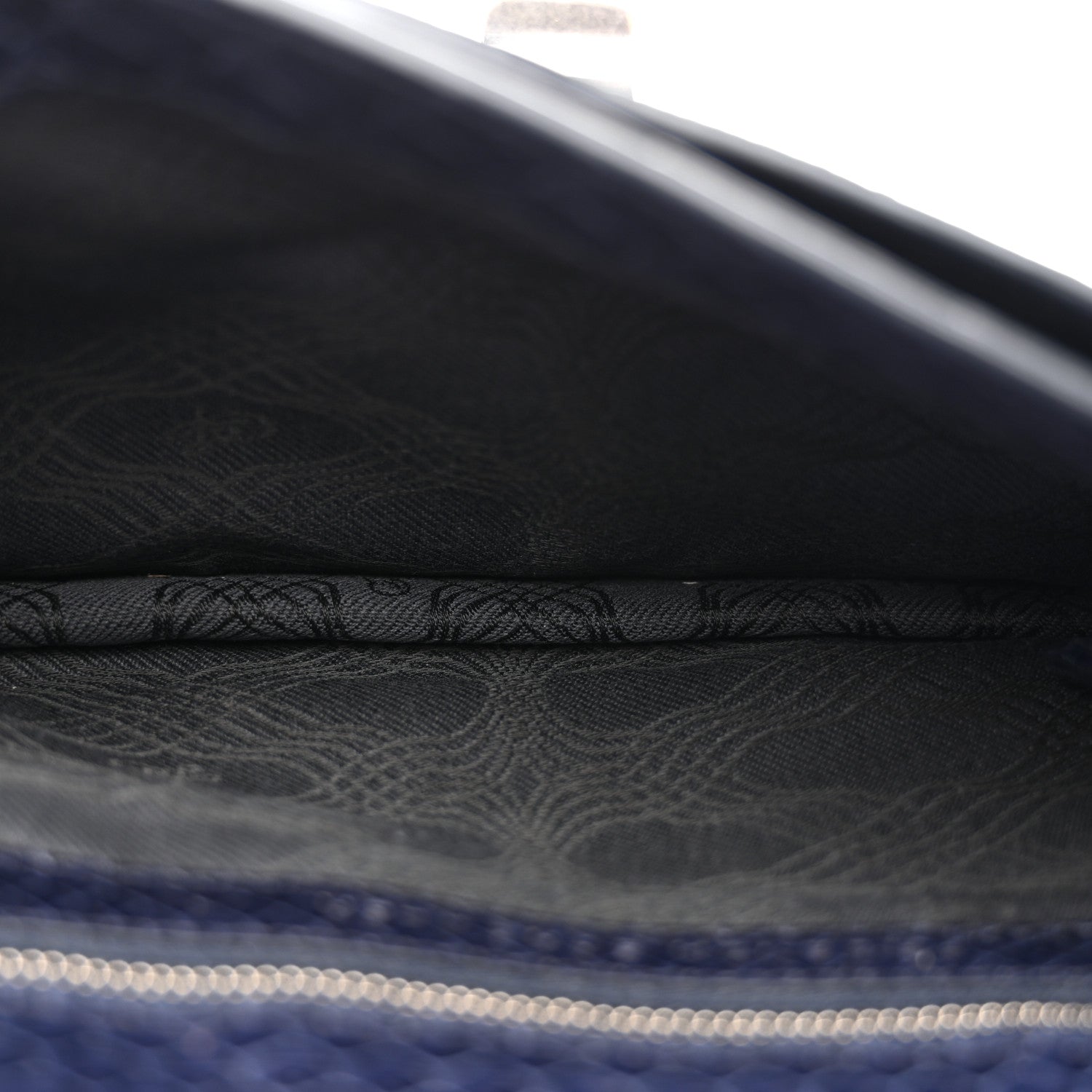Snakeskin PS1 Pochette Clutch Blue