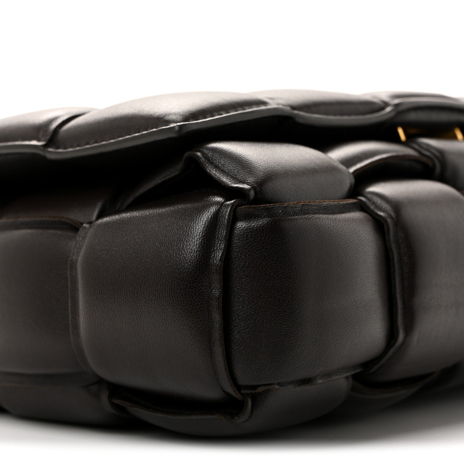 Lambskin Maxi Intreccio Padded Chain Cassette Crossbody Bag Fondant
