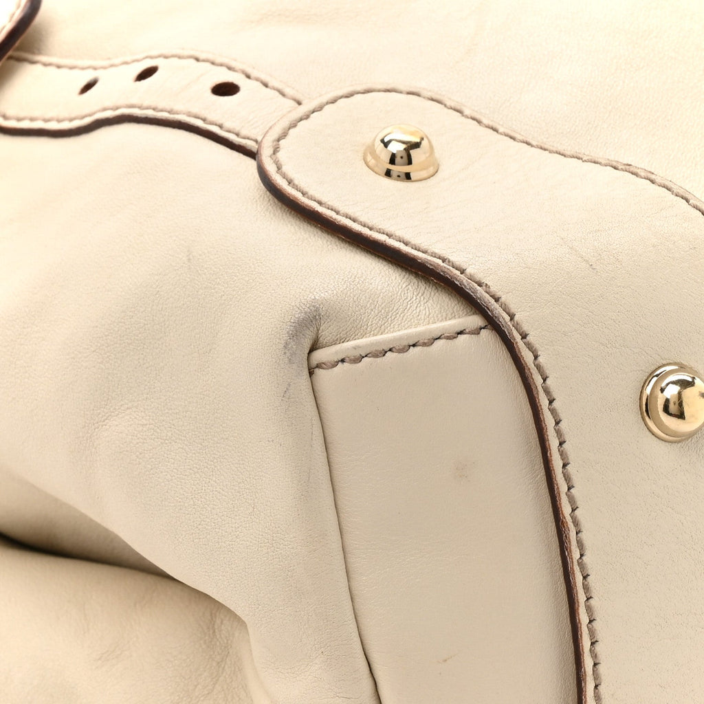 Calfskin Medium Pelham Shoulder Bag Off White
