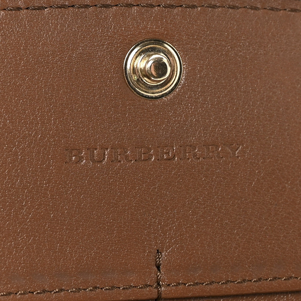Calfskin Horseferry Check Porter Continental Wallet Tan