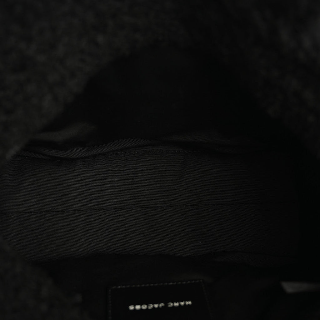 Polyester Cotton Medium The Teddy Traveler Tote Bag Black