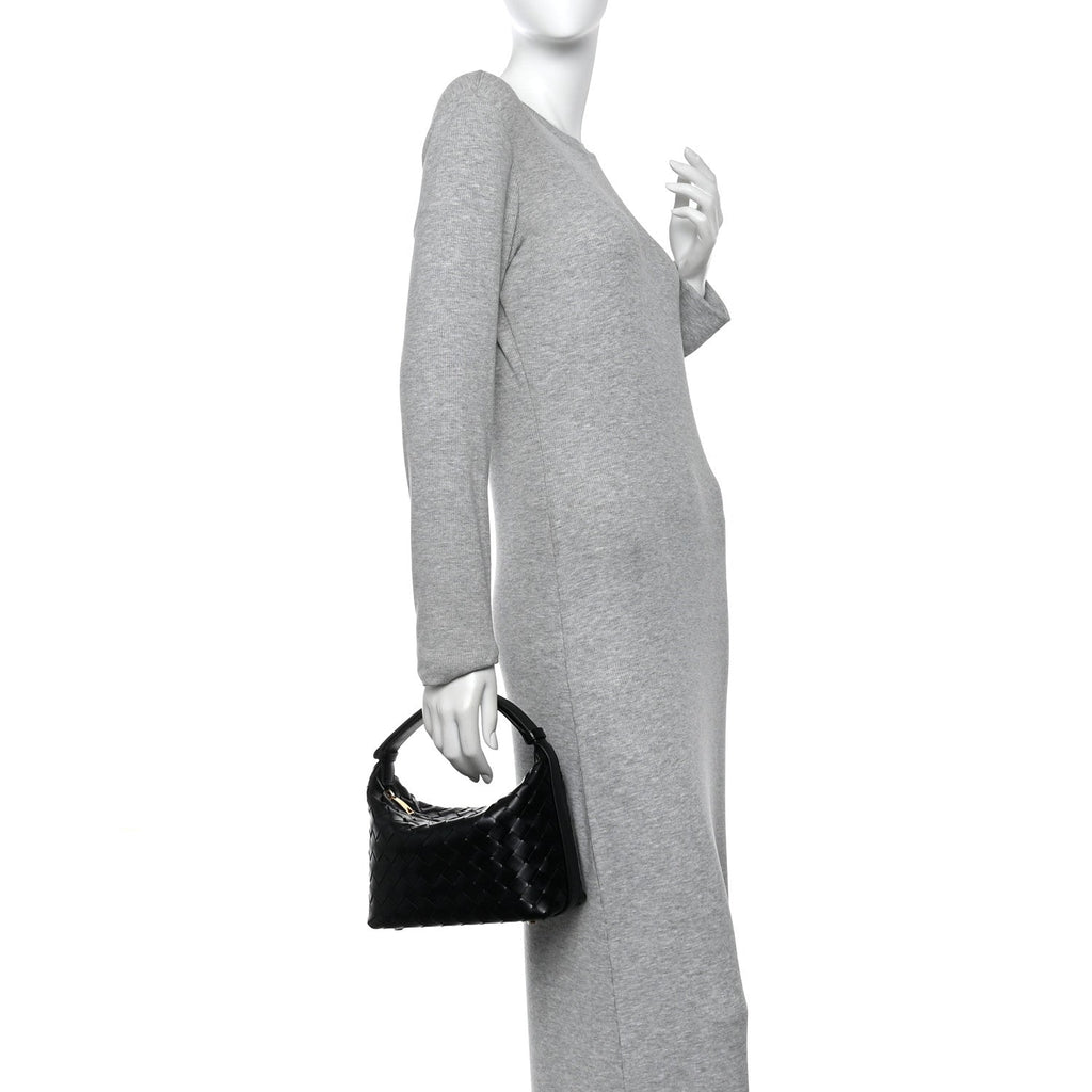 Calfskin Nappa Intrecciato Mini Wallace Black