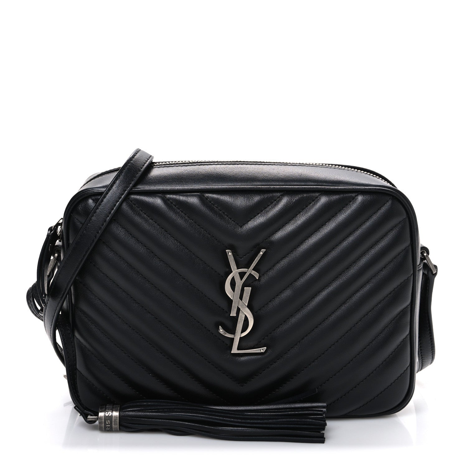 Calfskin Matelasse Monogram Lou Camera Bag Black