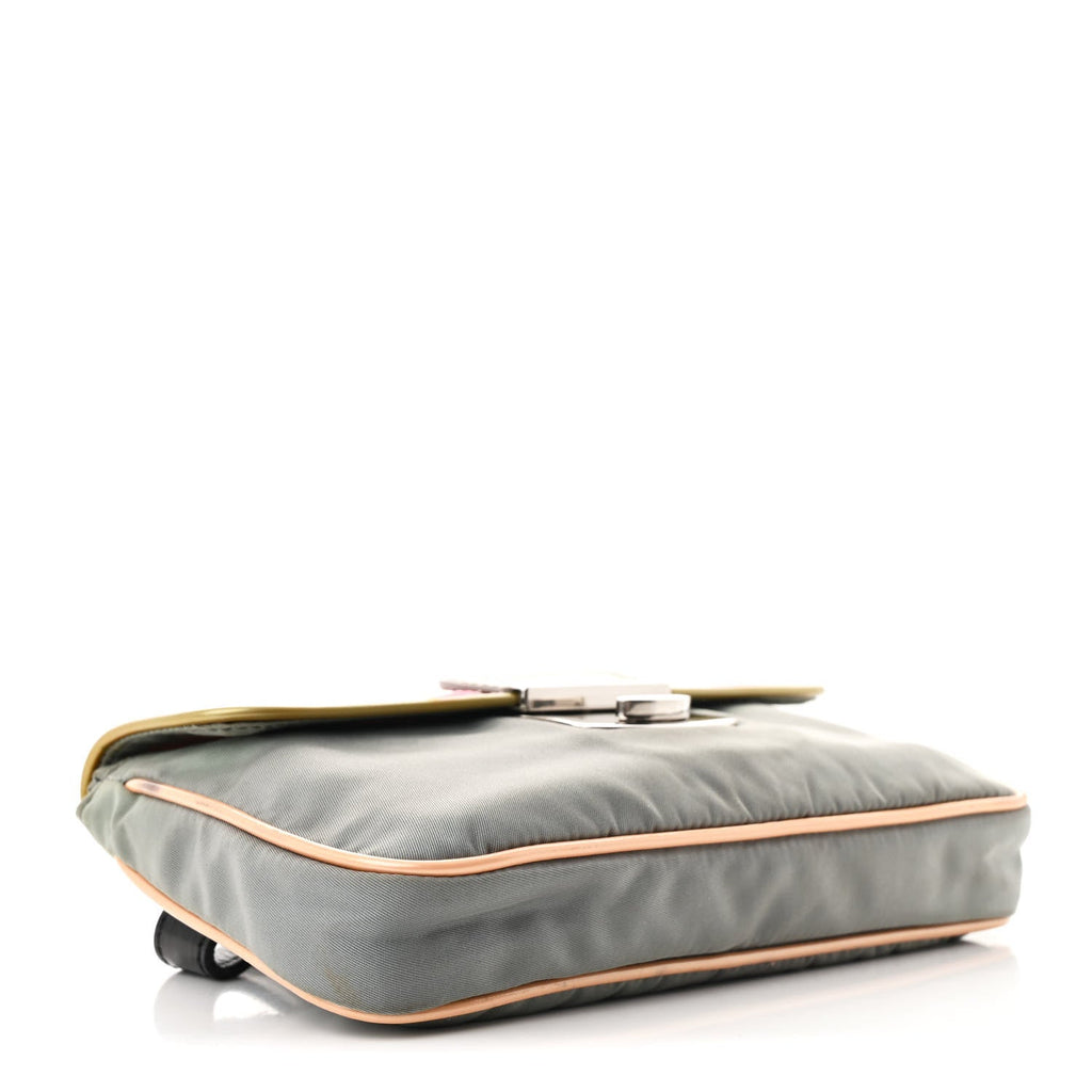 Nylon Vernice Belt Bag Pink Gray