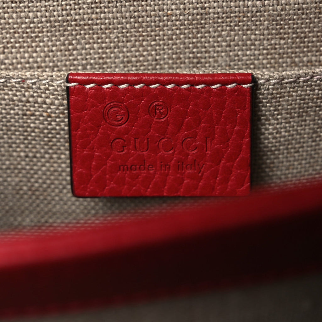 Dollar Calfskin Small Interlocking G Shoulder Bag Red