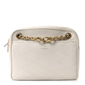 Lambskin Quilted Le Maillon Chain Strap Crossbody Crema Soft