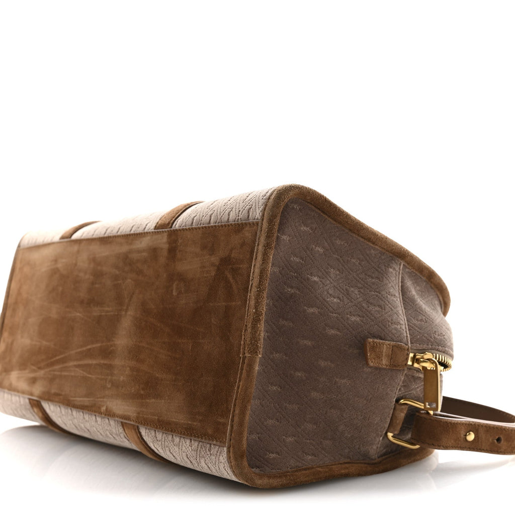 Velvet Suede Le Monogramme Duffle Red Cigar