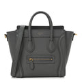 Drummed Calfskin Nano Luggage Kohl