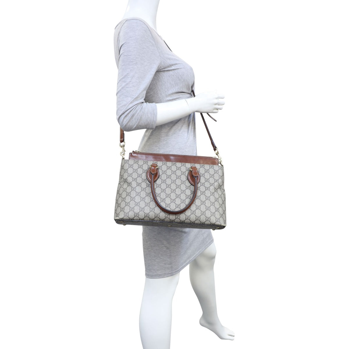 Gucci GG Supreme Small Zip Tote