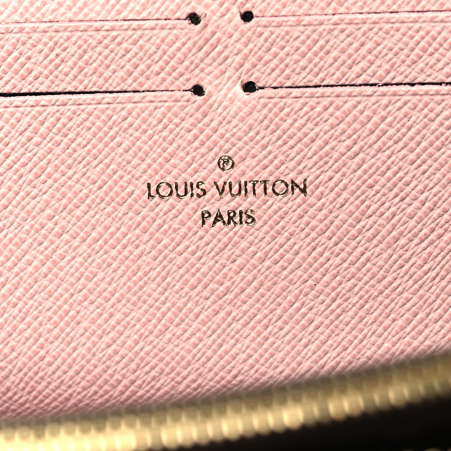 Monogram Clemence Wallet Rose Ballerine
