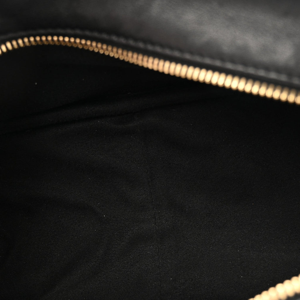 Lambskin Tag Bowling Bag Black