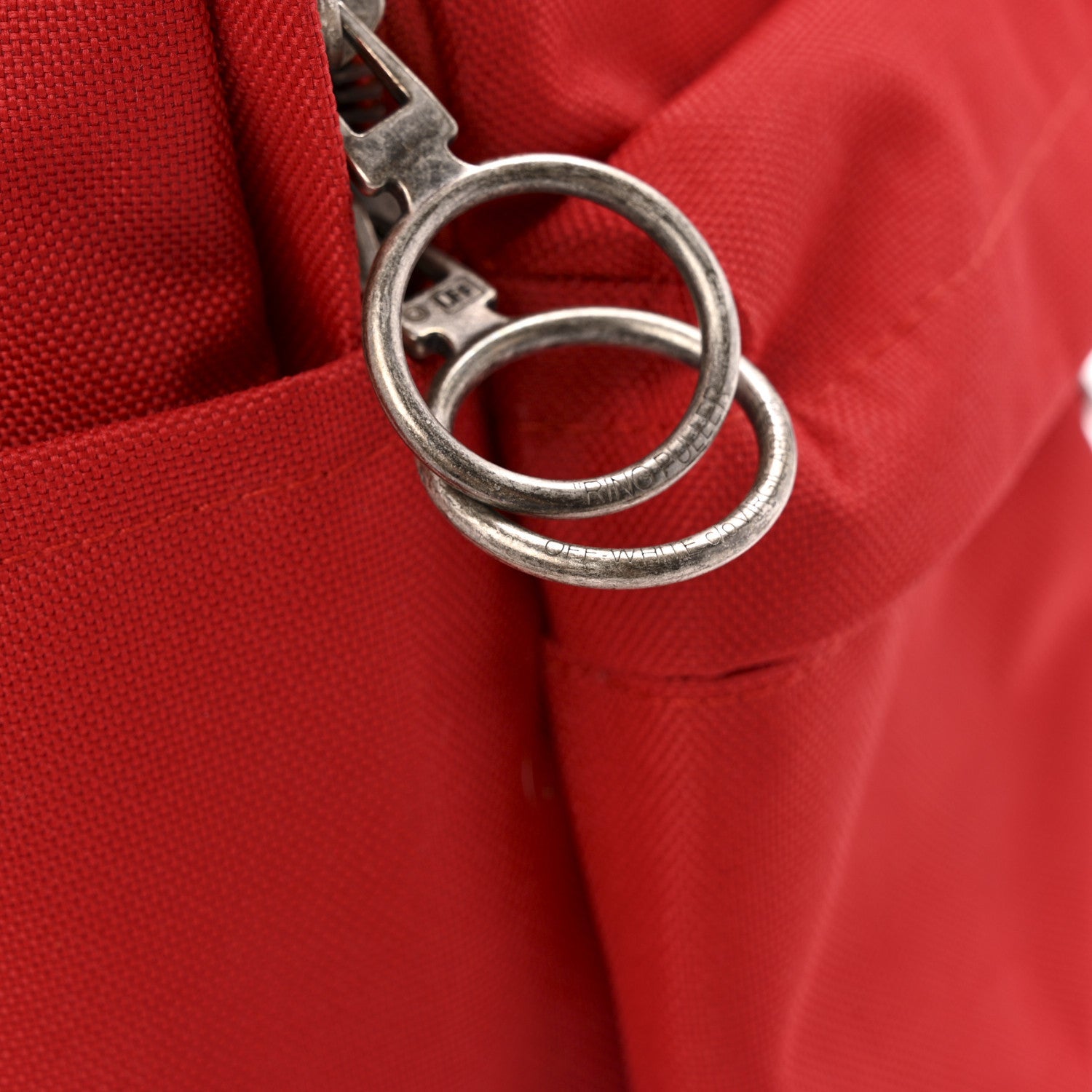 Canvas Quote Backpack Red White