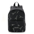 Canvas Crystal Embellished Eiffel Tower Explorer Backpack S Black