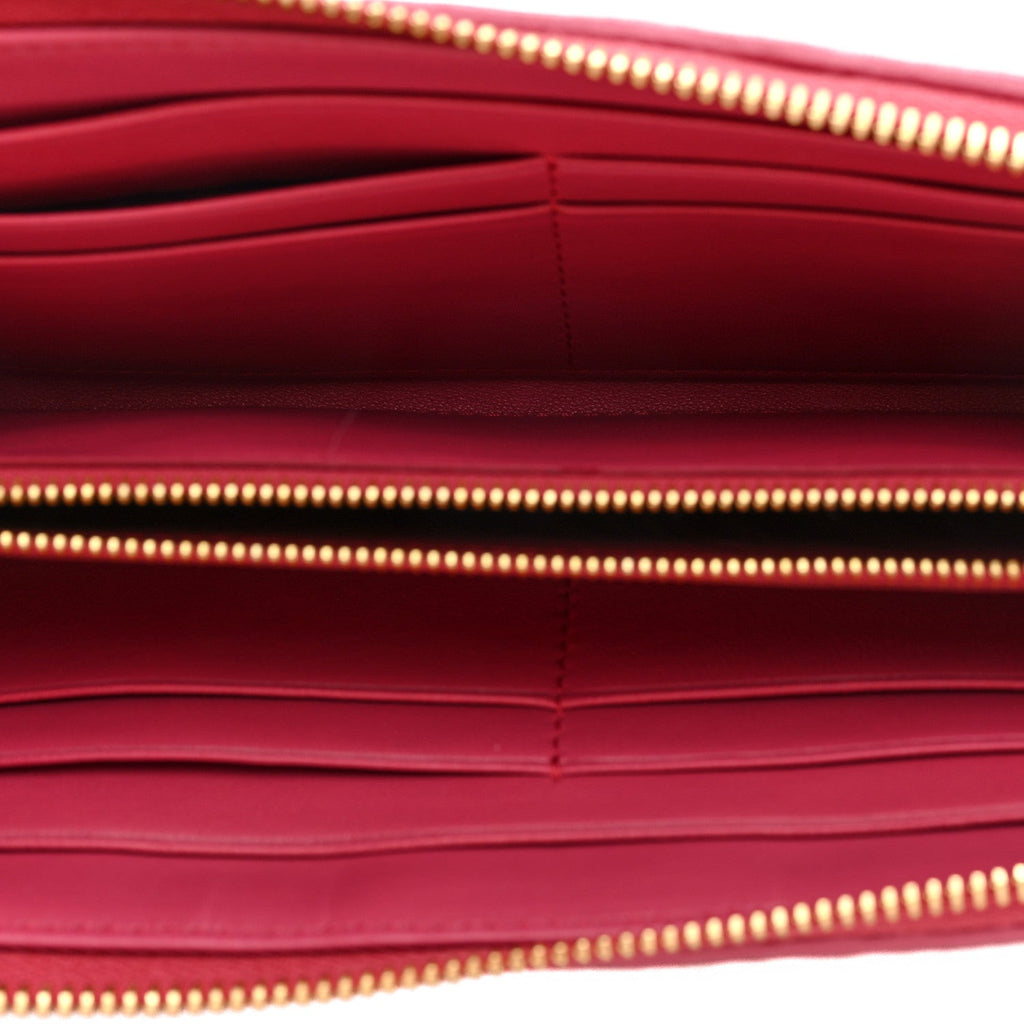 Matelasse Large Zip Around Wallet Peonia