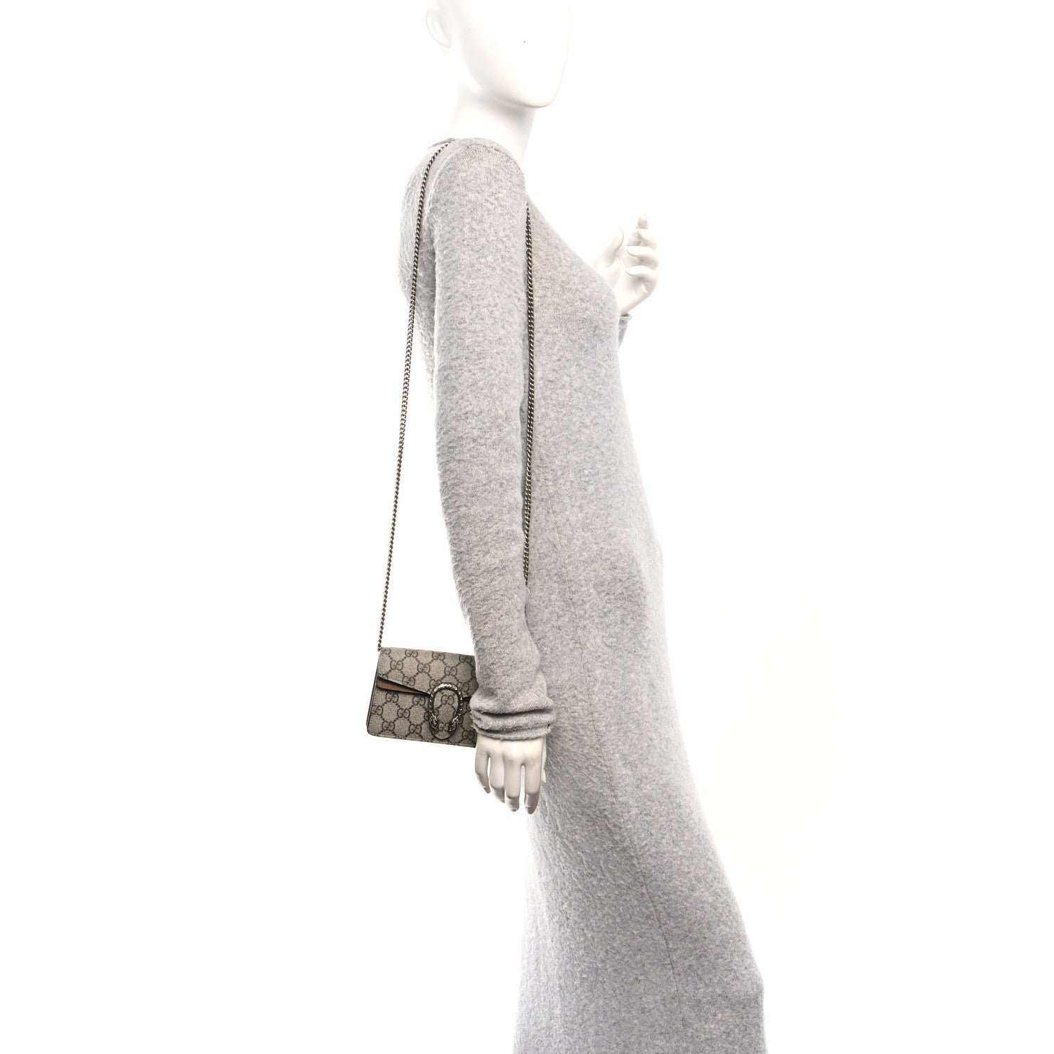 GG Supreme Monogram Super Mini Dionysus Shoulder Bag Taupe