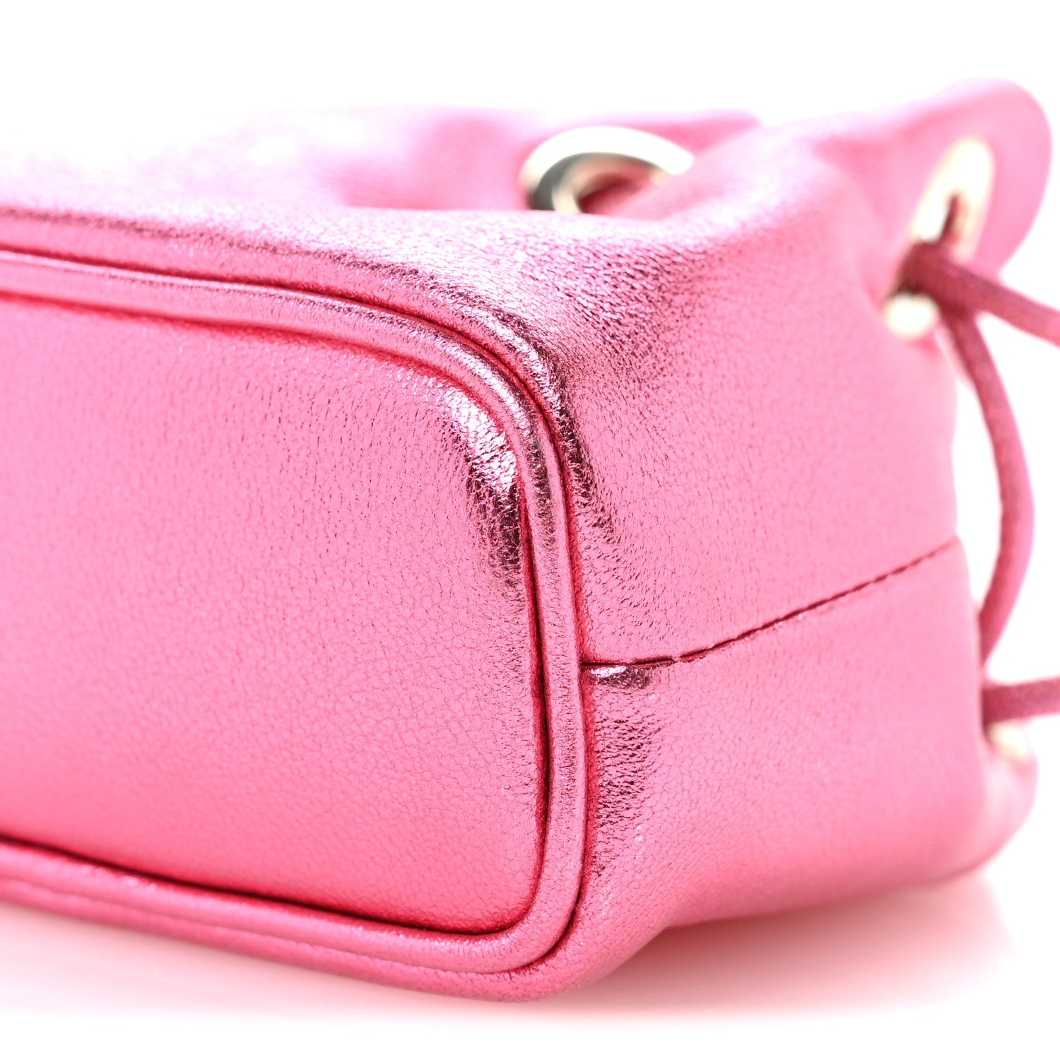 Metallic Nappa Mini Marcheline Shoulder Bag Peony