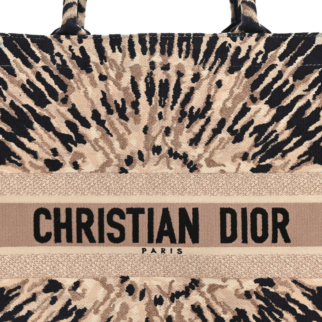 Canvas Embroidered Tie Dye Large Book Tote Multicolor