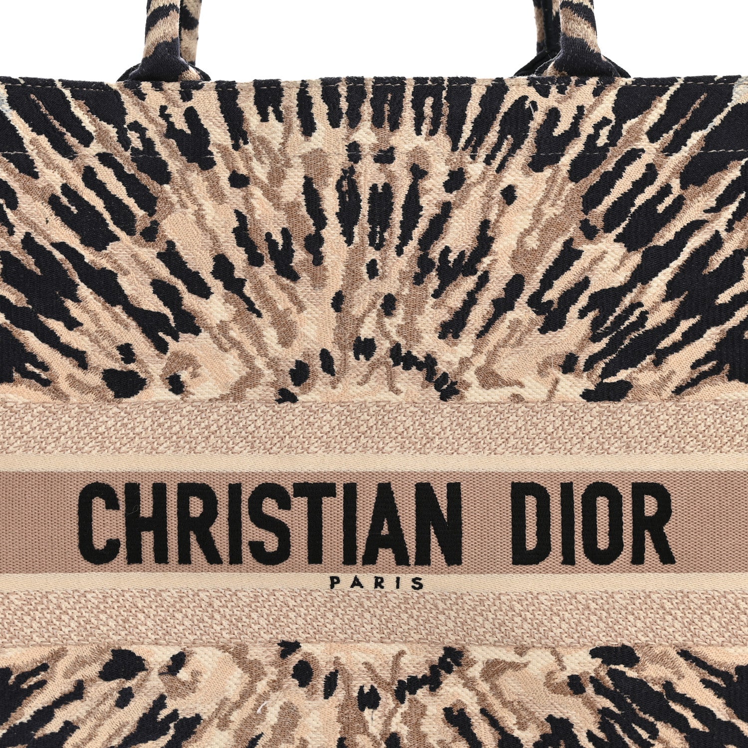 Canvas Embroidered Tie Dye Large Book Tote Multicolor