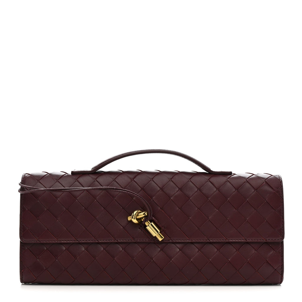 Nappa Intrecciato Long Andiamo Top Handle Clutch Barolo