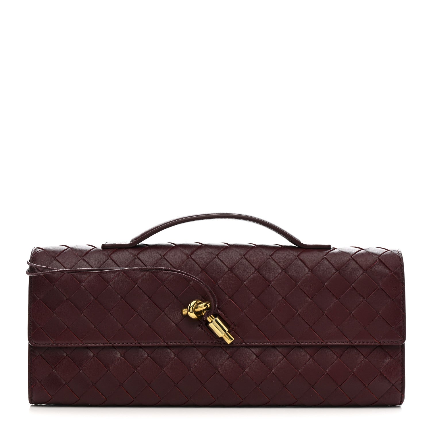 Nappa Intrecciato Long Andiamo Top Handle Clutch Barolo